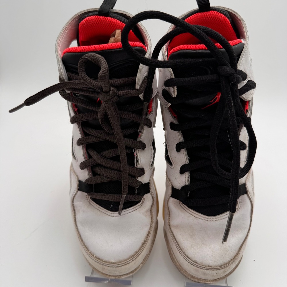 Jordan Flight Club 91 Kids White Black Infrared Basketball Shoes 555472-102 - Picture 7 of 16